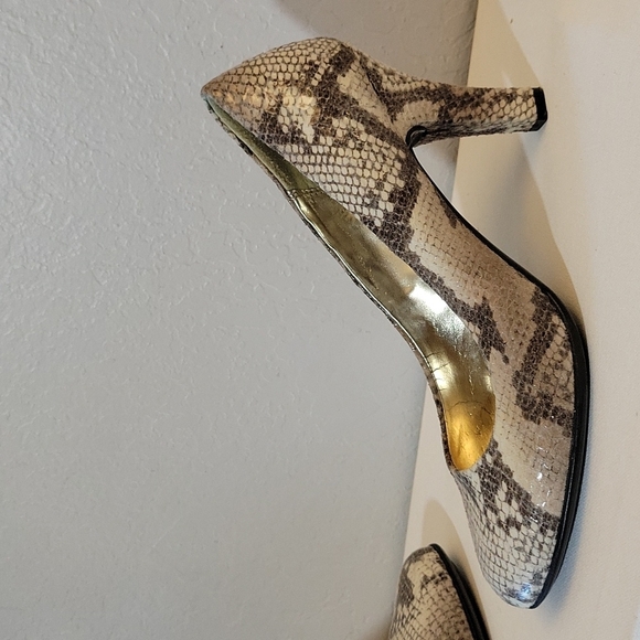 EURO SOFT 3015 Annabelle Fabric Snake Print Comfort Heel 10M - Picture 5 of 12